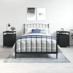 Nightstands 2 pcs black plywood 40x42x60 cm by vidaXL, Nightstands - Ref: Foro24-825864, Price: 71,58 €, Discount: %