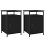 Mesitas de noche 2 uds madera contrachapada negro 40x42x60 cm de vidaXL, Mesitas de noche - Ref: Foro24-825864, Precio: 72,47...