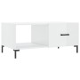Mesa de centro madera contrachapada blanco brillo 90x50x40 cm en Mesas de centro | Comprar online en Foru.es