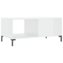 Mesa de centro madera contrachapada blanco brillo 90x50x40 cm en Mesas de centro | Comprar online en Foru.es