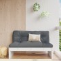 Sofá central madera maciza de pino blanco 120x80 cm de vidaXL, Sofás modulares de exterior - Ref: Foro24-825759, Precio: 156,...