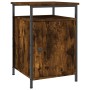 Mesita de noche madera contrachapada roble ahumado 40x42x60 cm de vidaXL, Mesitas de noche - Ref: Foro24-825867, Precio: 40,0...