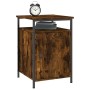 Mesita de noche madera contrachapada roble ahumado 40x42x60 cm de vidaXL, Mesitas de noche - Ref: Foro24-825867, Precio: 40,0...