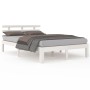 Estructura de cama madera maciza blanco Supe King 180x200 cm de vidaXL, Camas y somieres - Ref: Foro24-814770, Precio: 155,79...