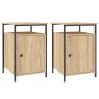 Mesitas noche 2 uds madera contrachapada color roble 40x42x60cm de vidaXL, Mesitas de noche - Ref: Foro24-825866, Precio: 70,...