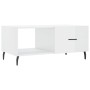 Mesa de centro madera contrachapada blanco brillo 90x50x40 cm en Mesas de centro | Comprar online en Foru.es