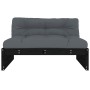 Sofá central madera maciza de pino negro 120x80 cm de vidaXL, Sofás modulares de exterior - Ref: Foro24-825762, Precio: 211,4...