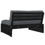 Sofá central madera maciza de pino negro 120x80 cm de vidaXL, Sofás modulares de exterior - Ref: Foro24-825762, Precio: 211,4...