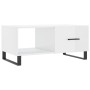 Mesa de centro madera contrachapada blanco brillo 90x50x40 cm en Mesas de centro | Comprar online en Foru.es