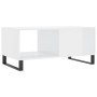 Mesa de centro madera contrachapada blanco brillo 90x50x40 cm en Mesas de centro | Comprar online en Foru.es