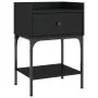 Mesita de noche madera de ingeniería negro 40,5x31x60 cm de vidaXL, Mesitas de noche - Ref: Foro24-825893, Precio: 46,00 €, D...