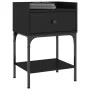 Mesita de noche madera de ingeniería negro 40,5x31x60 cm de vidaXL, Mesitas de noche - Ref: Foro24-825893, Precio: 46,00 €, D...