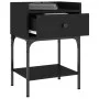 Mesita de noche madera de ingeniería negro 40,5x31x60 cm de vidaXL, Mesitas de noche - Ref: Foro24-825893, Precio: 46,00 €, D...