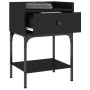 Mesita de noche madera de ingeniería negro 40,5x31x60 cm de vidaXL, Mesitas de noche - Ref: Foro24-825893, Precio: 46,73 €, D...