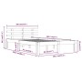 Estructura de cama madera maciza blanco Supe King 180x200 cm de vidaXL, Camas y somieres - Ref: Foro24-814770, Precio: 155,79...