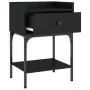 Mesita de noche madera de ingeniería negro 40,5x31x60 cm de vidaXL, Mesitas de noche - Ref: Foro24-825893, Precio: 46,00 €, D...