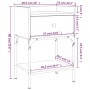 Mesita de noche madera de ingeniería negro 40,5x31x60 cm de vidaXL, Mesitas de noche - Ref: Foro24-825893, Precio: 46,73 €, D...