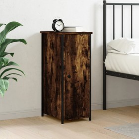 Mesita de noche madera de ingeniería roble ahumado 32x42x80 cm de vidaXL, Mesitas de noche - Ref: Foro24-825967, Precio: 59,6...