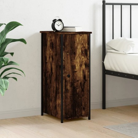Mesita de noche madera de ingeniería roble ahumado 32x42x80 cm de vidaXL, Mesitas de noche - Ref: Foro24-825967, Precio: 59,6...