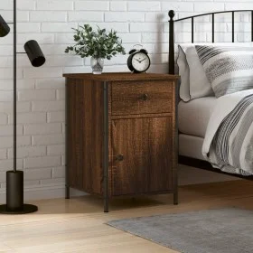 Mesita de noche madera contrachapada marrón roble 40x42x60 cm de vidaXL, Mesitas de noche - Ref: Foro24-825911, Precio: 46,91...