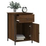 Mesita de noche madera contrachapada marrón roble 40x42x60 cm de vidaXL, Mesitas de noche - Ref: Foro24-825911, Precio: 47,50...