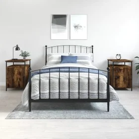 Mesitas noche 2 uds madera contrachapada roble humo 40x42x60 cm de vidaXL, Mesitas de noche - Ref: Foro24-825868, Precio: 49,...