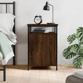 Oak brown plywood bedside table 40x42x60 cm by vidaXL, Nightstands - Ref: Foro24-825871, Price: 40,54 €, Discount: %