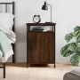 Mesita de noche madera contrachapada marrón roble 40x42x60 cm de vidaXL, Mesitas de noche - Ref: Foro24-825871, Precio: 41,04...