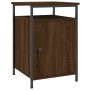 Mesita de noche madera contrachapada marrón roble 40x42x60 cm de vidaXL, Mesitas de noche - Ref: Foro24-825871, Precio: 41,04...