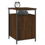Mesita de noche madera contrachapada marrón roble 40x42x60 cm de vidaXL, Mesitas de noche - Ref: Foro24-825871, Precio: 41,04...