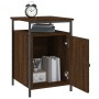 Mesita de noche madera contrachapada marrón roble 40x42x60 cm de vidaXL, Mesitas de noche - Ref: Foro24-825871, Precio: 41,04...