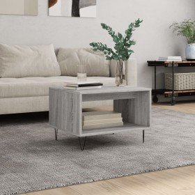 Mesa de centro madera de ingeniería gris Sonoma 60x50x40 cm en Mesas de centro | Comprar online en Foru.es