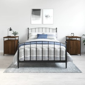 Mesitas de noche 2 uds contrachapada roble marrón 40x42x60 cm de vidaXL, Mesitas de noche - Ref: Foro24-825872, Precio: 49,21...