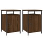 Mesitas de noche 2 uds contrachapada roble marrón 40x42x60 cm de vidaXL, Mesitas de noche - Ref: Foro24-825872, Precio: 49,21...
