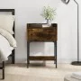 Smoked oak engineered wood bedside table 40.5x31x60cm by vidaXL, Nightstands - Ref: Foro24-825897, Price: 42,13 €, Discount: %