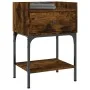 Smoked oak engineered wood bedside table 40.5x31x60cm by vidaXL, Nightstands - Ref: Foro24-825897, Price: 42,13 €, Discount: %