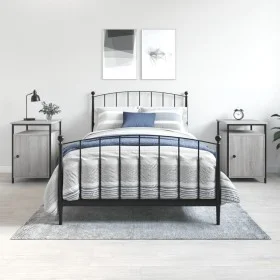 Mesitas de noche 2 uds madera contrachapada gris 40x42x60 cm de vidaXL, Mesitas de noche - Ref: Foro24-825870, Precio: 69,27 ...