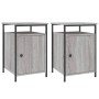 Mesitas de noche 2 uds madera contrachapada gris 40x42x60 cm de vidaXL, Mesitas de noche - Ref: Foro24-825870, Precio: 70,12 ...