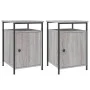 Mesitas de noche 2 uds madera contrachapada gris 40x42x60 cm de vidaXL, Mesitas de noche - Ref: Foro24-825870, Precio: 69,27 ...