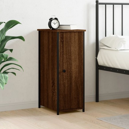 Mesita de noche madera de ingeniería marrón roble 32x42x80 cm de vidaXL, Mesitas de noche - Ref: Foro24-825971, Precio: 45,13...