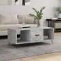 Mesa de centro madera contrachapada gris hormigón 102x50x40 cm en Mesas de centro | Comprar online en Foru.es