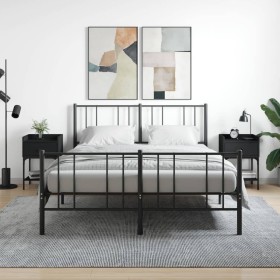 Mesitas de noche 2 uds madera de ingeniería negro 40,5x31x60 cm de vidaXL, Mesitas de noche - Ref: Foro24-825894, Precio: 81,...