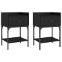 Mesitas de noche 2 uds madera de ingeniería negro 40,5x31x60 cm de vidaXL, Mesitas de noche - Ref: Foro24-825894, Precio: 81,...