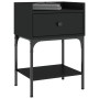 Mesitas de noche 2 uds madera de ingeniería negro 40,5x31x60 cm de vidaXL, Mesitas de noche - Ref: Foro24-825894, Precio: 81,...