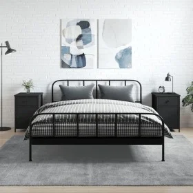 Mesitas de noche 2 uds madera contrachapada negro 40x42x60 cm de vidaXL, Mesitas de noche - Ref: Foro24-825904, Precio: 85,60...