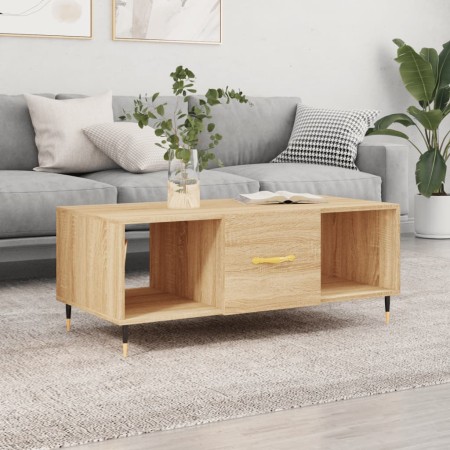 Mesa de centro madera contrachapada roble Sonoma 102x50x40 cm en Mesas de centro | Comprar online en Foru.es