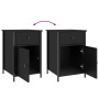 Mesitas de noche 2 uds madera contrachapada negro 40x42x60 cm de vidaXL, Mesitas de noche - Ref: Foro24-825904, Precio: 83,97...