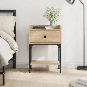 Mesita de noche madera de ingeniería roble Sonoma 40,5x31x60 cm de vidaXL, Mesitas de noche - Ref: Foro24-825895, Precio: 50,...