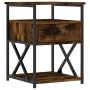 Mesita de noche madera de ingeniería roble ahumado 40x42x55 cm de vidaXL, Mesitas de noche - Ref: Foro24-826077, Precio: 50,3...