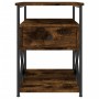 Mesita de noche madera de ingeniería roble ahumado 40x42x55 cm de vidaXL, Mesitas de noche - Ref: Foro24-826077, Precio: 50,3...